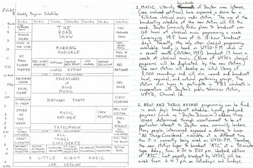 Proposed broadcast schedule
